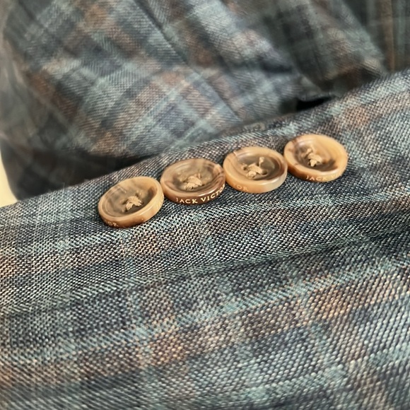 NEW Jack Victor Midland Contemporary Fit Plaid Wool Blazer, Size 36S Retail $798 - Picture 9 of 10